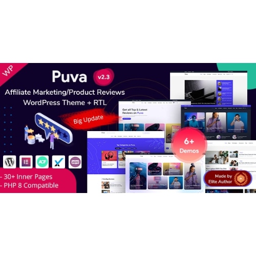 Puva – Online Blogging & Affiliate Product Reviews WordPress Theme