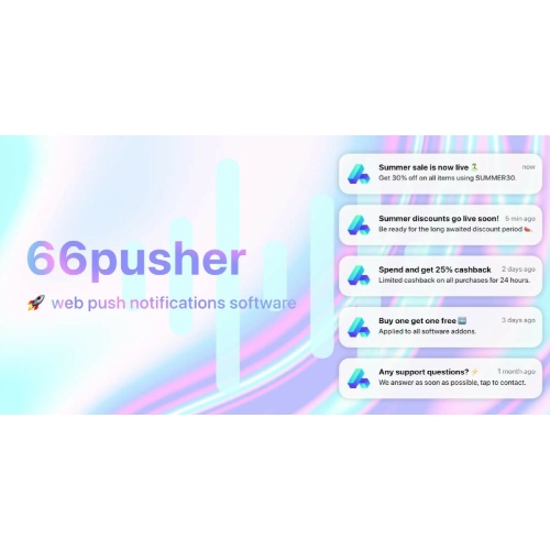 66pusher – Web push notifications