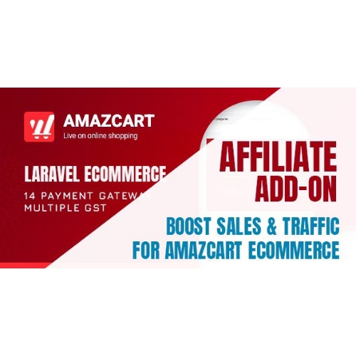 Affiliate add-on | AmazCart Laravel Ecommerce System CMS