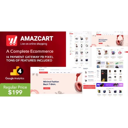 AmazCart – Laravel Ecommerce System CMS Multi-Vendor