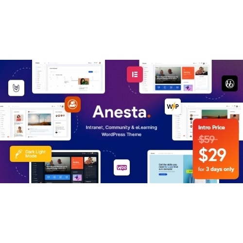 Anesta – Intranet, Extranet, Community and BuddyPress WordPress Theme