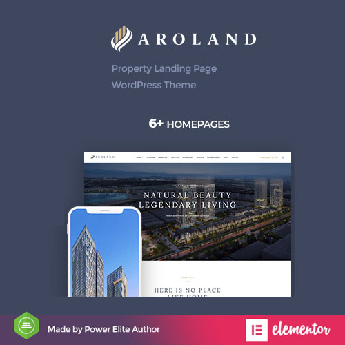Aroland – Single Property Landing Page WordPress Theme