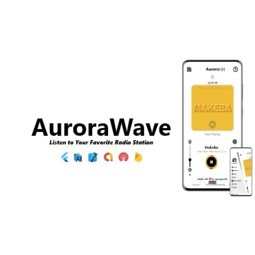 AuroraWave – Single Station Radio App | ADMOB, ONESIGNAL, FIREBASE