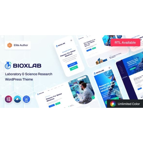 Bioxlab – Laboratory & Science Research WordPress Theme