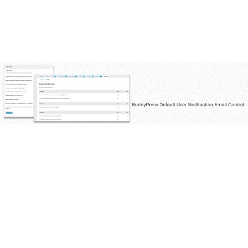 BuddyPress Default Email Notification Settings Control