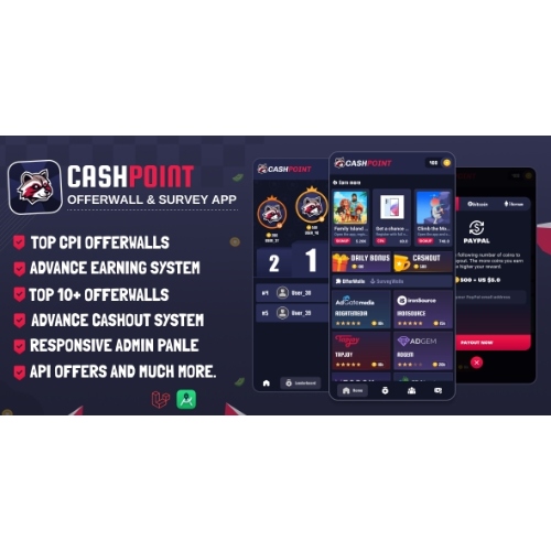 CashPoint Offers & Survay App with Admin Panel