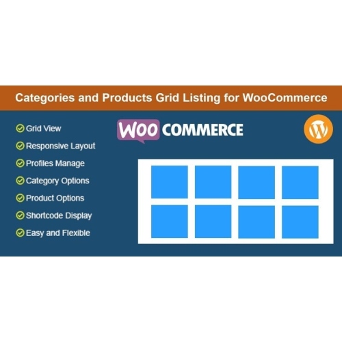 Categories and Products Grid Listing for WooCommerce