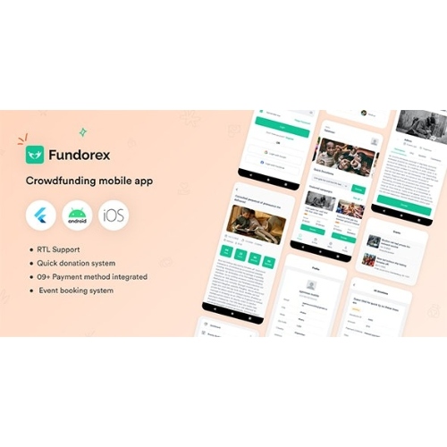 Crowdfunding Platform Flutter Mobile App – Fundorex