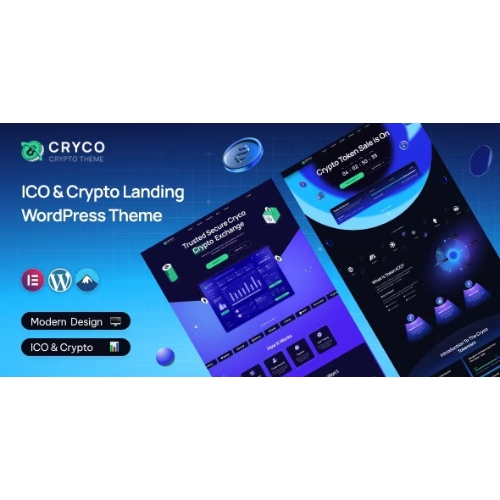 Cryco – ICO & Crypto Landing WordPress Theme
