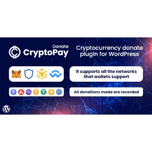 CryptoPay Donate – Cryptocurrency donate plugin for WordPress