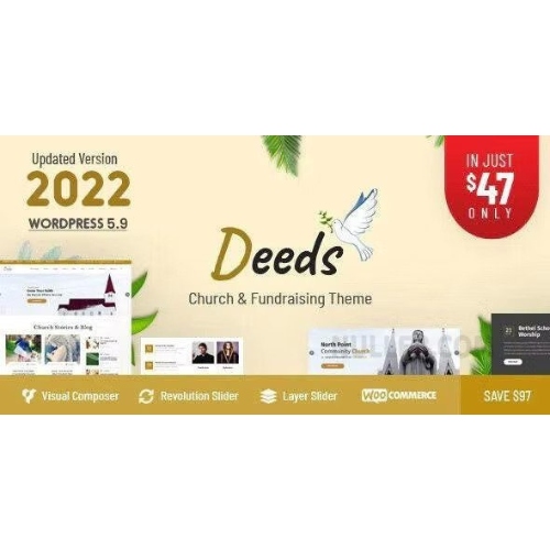 Deeds – Best Responsive Nonprofit Church WordPress Theme