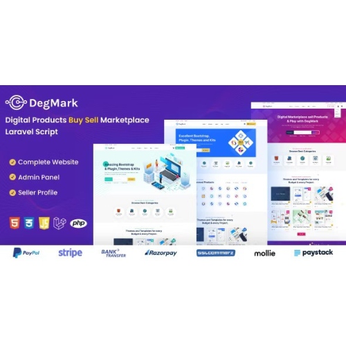 DegMark – Digital Products Buy Sell Marketplace Laravel Script