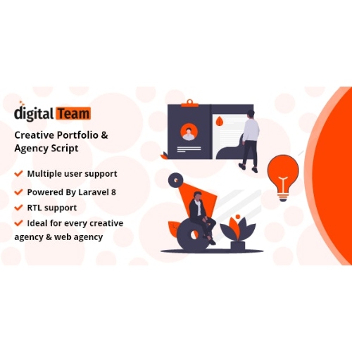 DigitalTeam – Creative Portfolio & Agency Script