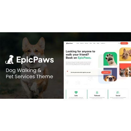 EpicPaws – Dog Walking & Pet Services Theme