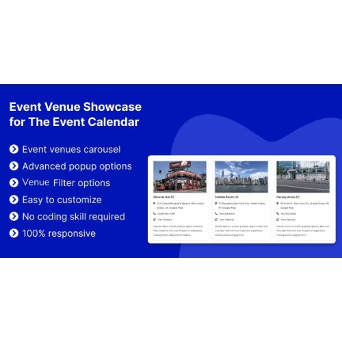 Event Venue Showcase for The Event Calendar