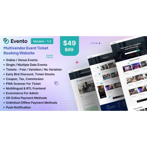 Evento – Multivendor Event Ticket Booking Website