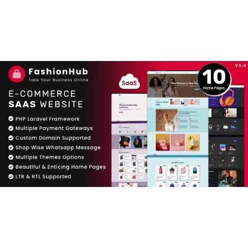 FashionHub SaaS – eCommerce Website Builder For Seamless Online Business