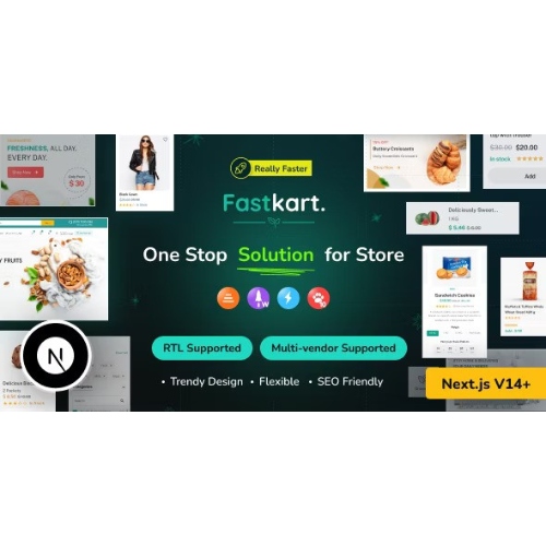 Fastkart – Single or Multivendor Ecommerce with React Next JS & Laravel REST API
