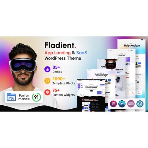 Fladient – App Landing Page WordPress Theme