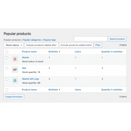 Flexible Wishlist PRO – Analytics & Emails