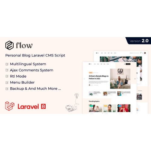 Flow – Laravel Personal Multilingual Blog Script