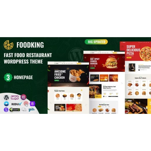 Foodking – Fast Food Restaurant WordPress Theme