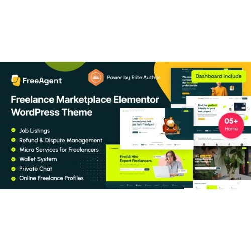 FreeAgent – Freelance Marketplace Elementor WordPress Theme
