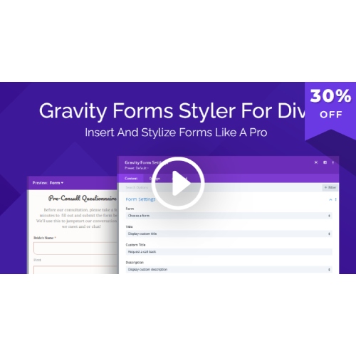 Gravity Forms Styler For Divi – [Wpzone]