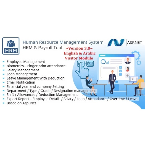 HRMS – Human Resource Management System, Manage Employee Payroll Salary ZkTeco BioMetric attendance