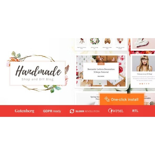Handmade Shop – Handicraft Blog & Store Creative WordPress Theme