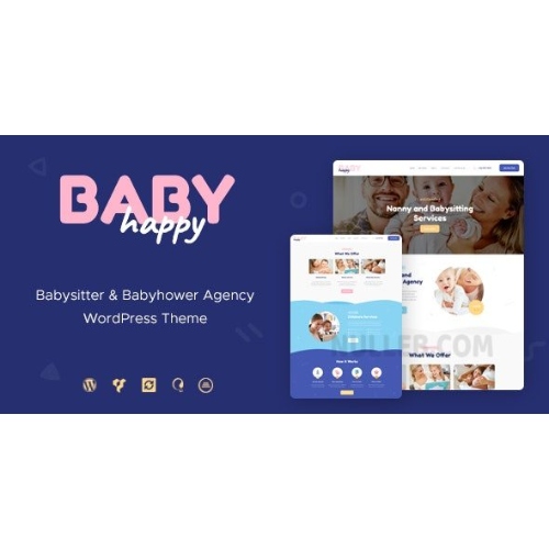 Happy Baby | Nanny & Babysitting Services Children WordPress Theme
