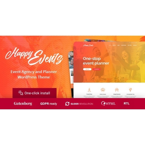 Happy Events – Holiday Planner & Event Agency WordPress Theme