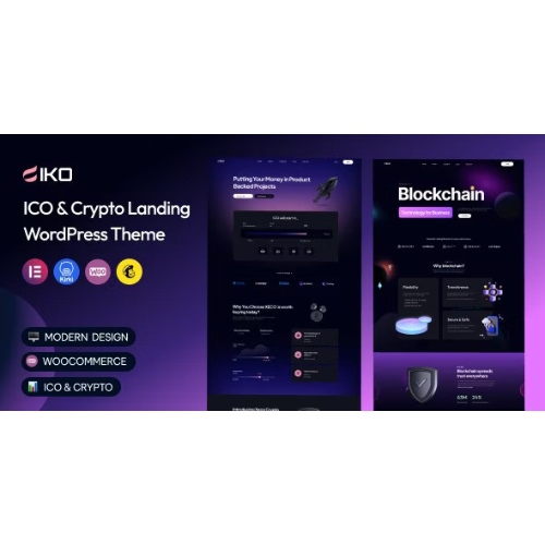 IKO – ICO & Crypto Landing WordPress Theme