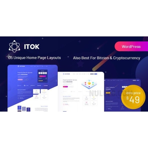 ITok – ICO and Cryptocurrency WordPress Theme