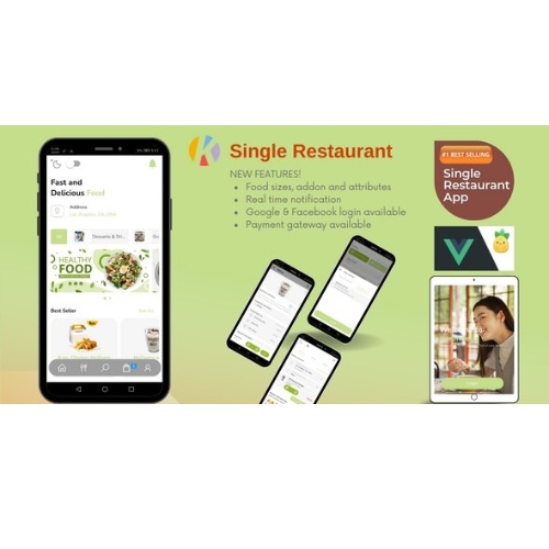 Karenderia Single Restaurant Website Food Ordering and Restaurant Panel