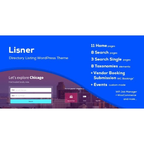 Lisner – Modern Directory Listing WordPress Theme
