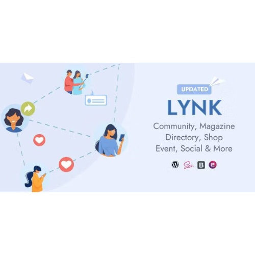 Lynk – Social Networking, Community, Shop Vendor and Listing Direcotry WordPress Theme