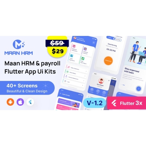 Maan HRM Flutter App UI Kit (Android & iOS)