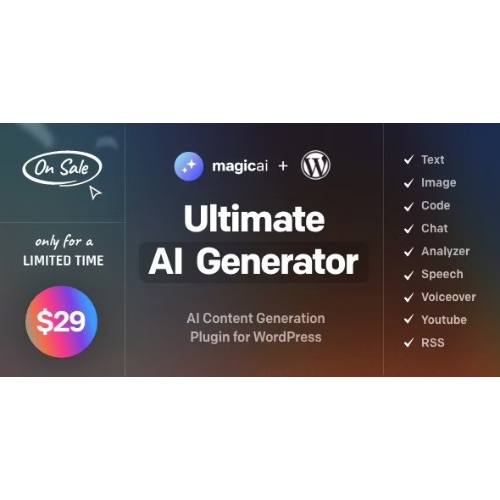MagicAI for WordPress – AI Text, Image, Chat, Code, and Voice Generator