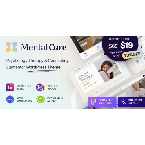 Mental Care – Therapy & Counseling Psychologist WordPress Theme
