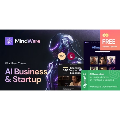 MindWare – AI Startup, AI App & Machine Learning WordPress Theme