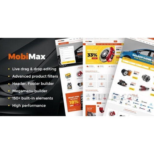Mobimax – Auto Parts WordPress Theme + WooCommerce Shop