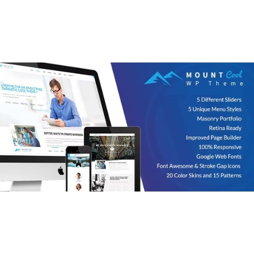 MountCool – Single Page Portfolio WordPress Theme
