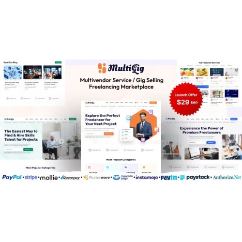 MultiGig – Service / Gig Selling Freelancing Marketplace (Subscription Based)