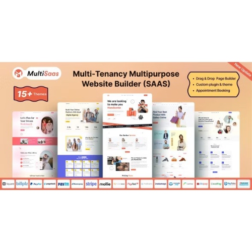 MultiSaas – Multi-Tenancy Multipurpose Website Builder (Saas)