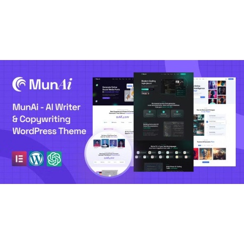 MunAi – AI Writer & Copywriting WordPress Theme