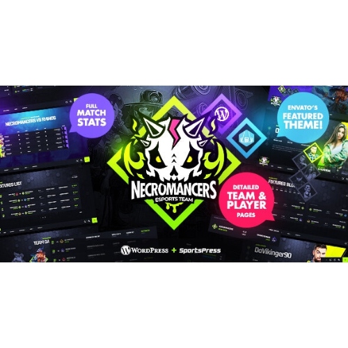 Necromancers – eSports & Gaming Team WordPress Theme