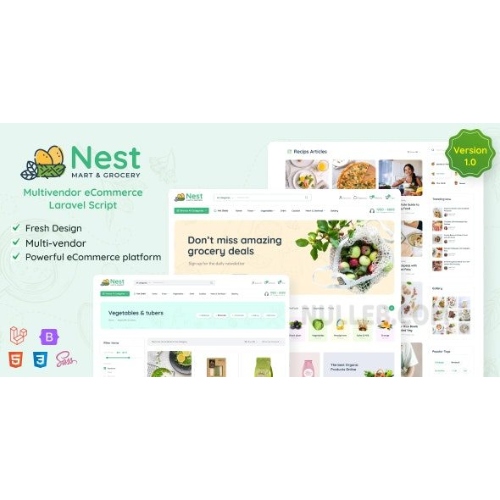 Nest – Multivendor Organic & Grocery Laravel eCommerce