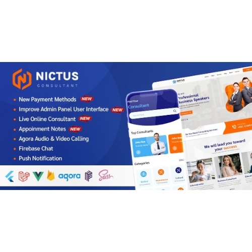 Nictus Consultation – Complete online appointment booking solution with flutter mobile app & laravel