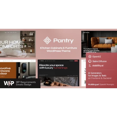 Pantry — Kitchen Cabinets & Furniture WordPress Theme